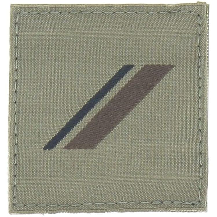 Galon Basse Visibilité Grade Sergent-Chef à Scratcher | Insigne De Poitrine 5x5cm | Galon Militaire Scratch - 13
