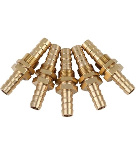 Produktbild von Messing Schlauchtülle 8 Mm X M6 X 1 – Stecker Mit Widerhaken – Für Luft, Wasser, Öl & Kraftstoff