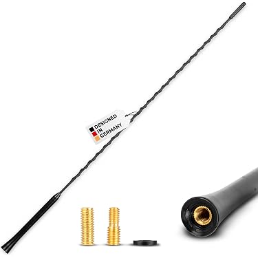 thumbnail image 2 of 20cm Short Roof Antenna For Opel Zafira Vivaro – Flexible AM/FM, Black 2 of 5
