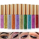 El mejor kit de maquillaje de delineador de ojos líquido se puede utilizar como lápiz de sombra de ojos, arte brillante en la cara. 3 colores para satisfacer las necesidades de cada ocasión.