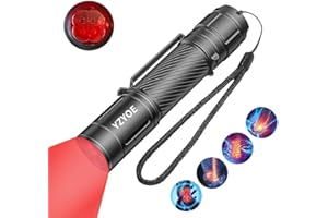 YZYOE Infrared Light Therapy for Joint and Muscle Pain Portable Rechargeable Flashlight， Red Light Therapy Wand Device，Red Lights-4 Wavelengths，Near Infrared Light Therapy.