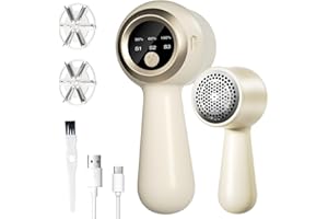 Brightdeal Quitapelusas Electrico para Ropa, Quita Pelusas Ropa Portátil Recargable por USB, Quitapelusas de Velocidad Ajustable de 3 Velocidades Rápido y Efectivo Elimina Fácilmente Las Pelusas