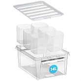 SmartStore Classic Storage Box with Lid 14 L 40 x 30 x 18 cm Stackable Box with Lid Food-Safe Plastic Box Plastic Box with Lid and Reinforced Corners