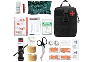 Mineup 54 PCS First Aid Kit, Emergency Trauma Kit First Aid Bag, Jumbo Trauma Bag, First Aid Molle Pouch for Home & Workplace Includes Bandages, Tourniquet & Essentials for Everyday Situations