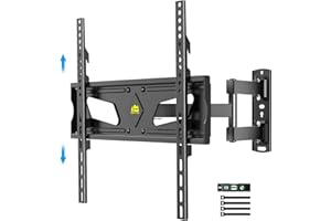 FORGING Mount Soporte TV Pared para Pantallas Planos & Curvos de 26-60 Pulgadas, Sujeción TV Pared Soporte TV Articulado Inclinable y Giratorio hasta 35KG, MAX VESA 400x400mm - No Requiere Montaje