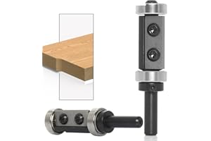 ZPSNDP Fraise à Copier, Fraise Defonceuse 8mm, Fraise Affleurante 19x30x77 mm avec Roulement à Billes e Lame Réversible à Deux, pour Bois Tendre, Bois Dur, Panneaux Revêtus, Panneaux à Base de Bois