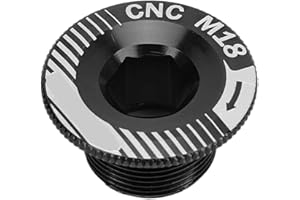 VGEBY Viti per Guarnitura per Bicicletta, M18 Bullone di Fissaggio per Pedivella per Bicicletta Vite per Pedivella per Bicicletta in Lega di Alluminio Bullone per Pedivella per(Coperchio manovella M18 nero)