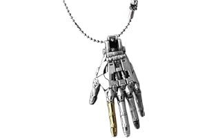 GÉNÉRIQUE Pendentif de main mécanique, joints de doigts mobiles Robot main Charme Pendentif collier, bijoux collier Steampunk, cadeau Punk Lover pour les hommes et les femmes