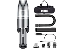 absob Drahtlose Handstaubsauger, 9000PA Staubsauger Waschbar HEPA-Filter Handsauger 7,4V Li-Ionen Akku USB Wiederaufladbar Kabellos Autostaubsauger per Auto, Haus,Tierhaare
