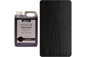 Littlefair's Tinte para Madera 2.5ltr - Acabado Premium, Fácil de Usar y Limpiar Tinte Madera - Basado en Agua, Seguro y Ecológico - Disponible en Muchos Colores - Color: negro ébano