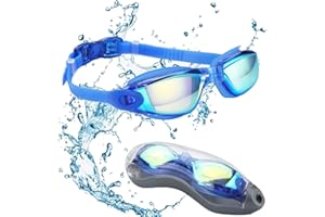 cotton yangda Swimming Goggles, Swimming Goggles for Men Women Adults - Anti Fog Swim Goggles with Uv Protection, Clear Vision, No Leaking Silicone Cushion