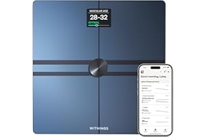 Withings Body Comp – inteligentna waga z Wi-Fi i Bluetooth, z funkcją kompleksowej analizy składu ciała. Czarna