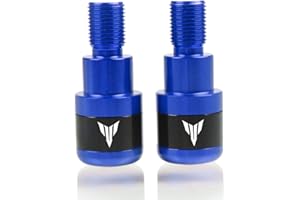 ZHUOWU moto MT 22mm Set di tappi manubrio Contrappesi Manubrio Bilancieri Per MT-01 MT-03 MT-07 MT-09 MT-10 FZ-01 FZ-03 FZ-07 FZ-09 FZ-10 (Blu)
