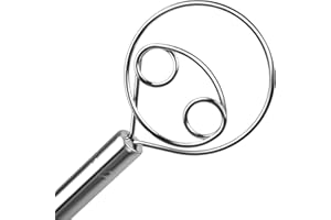 GEHANICO Large Danish Dough Whisk Bread Mixer Premium Stainless Steel Dutch Whisk for Bread Pastry or Pizza Dough - Perfect Baking Tool Alternative to a Blender Mixer or Hook (Silver)