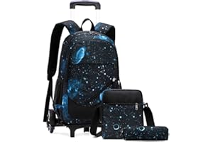 SYDARSYN Mochilas Escolares con Ruedas Trolley Estuches Mochilas Estudiantes Bolsas Equipaje Maleta Chica Niñas Estudiantes de Primaria