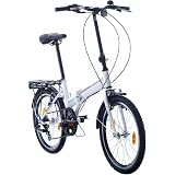 B4C 1453352 Bicicletta Pieghevole Car Bike, Aluminium, 58cm x 89cm x 31cm,  Argento Lucido : Amazon.it