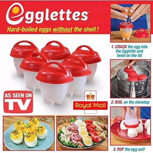 SROVFIDY new generation of egg cooking tools, non-stick silicone, safe and convenient, no shell, boiled, poachers, steamer, popular merchandise, 6 packs