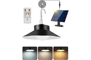 ‎SARAROOM Sararoom Solarlampen für Außen Innen Hängend, LED Solar Hängelampen mit Fernbedienung, IP65 Wasserdicht Solarleuchten Hängeleuchte Pendelleuchte für Garten Pavillon Terrasse Zelte Hühnerstall,5m Kabel