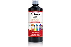 The Glowhouse Artmix Temperafärg 600 ml – Färdigblandad högpigmenterad affischfärg, täckande, matt och snabbtorkande för skola och pyssel –