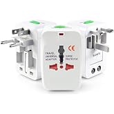 POWERMASTER Universal &Ccedil;oklu Priz &Ccedil;evirici D&ouml;n&uuml;şt&uuml;r&uuml;c&uuml; Seyahat Adapt&ouml;r&uuml; (150+ &Uuml;lke)