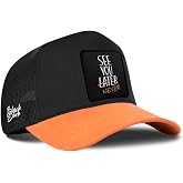 See You Later Never Logolu Kiremit-Siyah Trucker Şapka