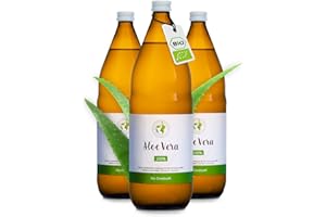 ‎MOTHER EARTH PRODUCTS Mother Earth Products | 100% Bio Aloe Vera Direktsaft ohne Zusätze | Reines inneres Gel des Aloe Vera Blattes zum trinken | 1200mg/l Aloverose | 3 x 1000ml