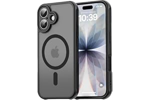 Minesk iPhone 17 için MagSafe ile Uyumlu MattCover Serisi Arkası Mat Polikarbonat Kenarları Silikon ve Köşeleri Güçlendirilmiş Kamera Korumalı ince Silikon Kılıf (Manyetik, 17)