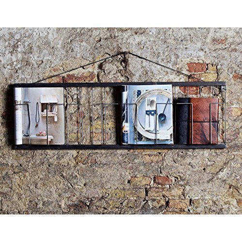 lounge-zone Prospekthalter Wandprospekthalter Wanddisplay Wandset Metall schwarz 104X32cm 4 x A4 13518