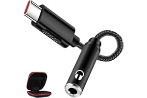 ACAGET Adapter USB C do słuchawek USB C na jack 3,5 mm adapter USB typ C Audio Aux adapter do iPhone 15 Pro Max Samsung Galaxy A35 A55 S24 S23 S22 S21 Ultra A34 A54 Z Flip5 do Xiaomi 14 13 Pad 6 5 Pixel 8