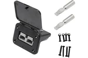 JOYOLA 120A per Spina Anderson Telaio da Incasso con Copertura, Staffa di Montaggio A Filo per Connettori Anderson, Anderson Plug Panel Base per Auto, Camper, Roulotte, Moto, Barche