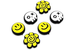 PlayVital Capuchon Joystick Silicone pour Switch 2 Joycon Cover Stick Analogique,Thumb Grips Caps pour Nintendo Switch 2 Manette-Style Joyeux et Triste，6PCS