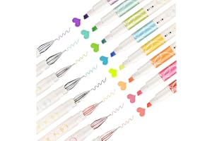 EooUooIP Surligneur et stylos gel, stylo à double pointe sans surligneur, surligneur pastel 8 en 1 avec couleurs assorties, durable marqueurs à séchage rapide pour bureau, école,stationnaire,étudiant