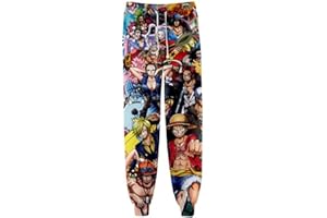 WANHONGYUE Anime One Piece Luffy 3D Gedruckt Sweatpants Jogginghose Cosplay Kostüm Sporthosen Trousers Trainingsanzug