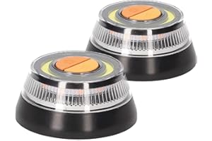 PMK GRUPO Luz V16 Holomogada DGT [2Uds] | Luz Emergencia Coche Averia o Accidente [Visibilidad 1 Km] | Linterna con Base Imantada o Gancho para Colgar de Activación Sencilla IDIADA PC21020081