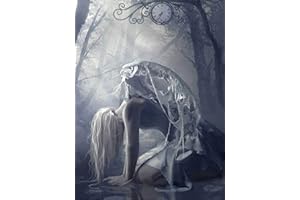 HUASHUZI Diamond Painting Gotica Angel niña Pintura Diamante Bordado de Punto de Cruz Diamante Pintura Kit Completo 30x40cm para la decoración de la Pared del hoga