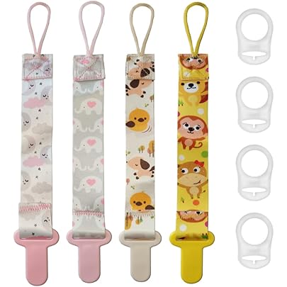 Catena Portaciuccio Per Bambini - Set Da 4 Pezzi Con Clip - Regalo Per Neonati - Ideale Per Battesimi E Compleanni - Foto 9