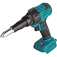 Cordless Rivet Gun, Electric Rivet Gun Automatic Rivet and Rivet Nuts Gun, Riveter Tool Kit for 2.4‑4.8mm Rivets, Rivet Gun Compatible for 18V B Series Lithium-ion Batteries(Batteries are not included)