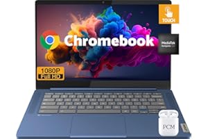 Lenovo Chromebook Laptop Computer, 14 FHD IPS Touchscreen Light PC, 8-Core MediaTek Kompanio 520, 4GB RAM, 64GB eMMC, Chrome OS, Wi-Fi 6, Long Battery Life, USB-C