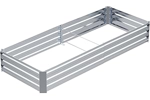 CQWLKEJ Raised Beds for Garden 507L 1PCS, 6X3X1ft Planter Raised Beds Boxes Outdoor, Large Metal Raised Garden Beds for Vegetables, Flower(180X90X30CM)