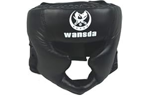KONGOU Casco Boxeo MMA, Casco De Boxeo, Protector De Cabeza De Cuero PU, Casco De Muay Thai Ajustable, Protector Cabeza Leather MMA, Profesional Fighting Judo Kickboxing Head Guard Sparring Protector