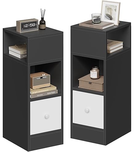 Comodino Rebecca Con 3 Cassetti - Legno Scuro, 63x40x27 Cm, Già Montato - Per Camera, Bagno O Salotto - Foto 6