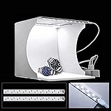 STUDIO SET FOTOGRAFICO PORTATILE LIGHT BOX CON ILLUMIN. LED 6 SFONDI