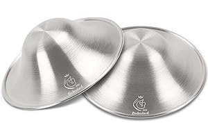 Boboduck Silver Nipple Shields, 999 Silver Cups for Breastfeeding, Essentials Breast Shields for Nursing Newborns, Silver Nipple Guards and Pads (Small)