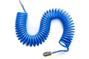 CLICLED Tubo Aria Compressa 15m Spirale Flessibile Raccordo Rapido 8mm Compressore Prolunga