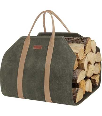 Sac à Bûches En Toile Cirée, 40" X 19", Accessoires Pour Poêle à Bois