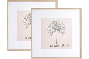 LYYYYX Bilderramar 30x30cm Ek-Trä Passepartout Akrylglas 2-Pack