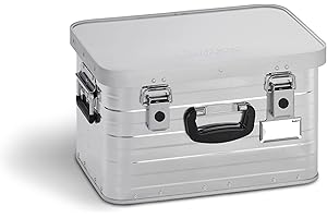 Enders® Alubox Toronto, 29 Liter,Aluminium Box 1 mm Wandstärke, spritzwasserdicht, stapelbar - Alukiste, Metallkiste, Metallbox mit Deckel - verwendbar als Transportbox, Werkzeugkiste, Lagerbox #3888