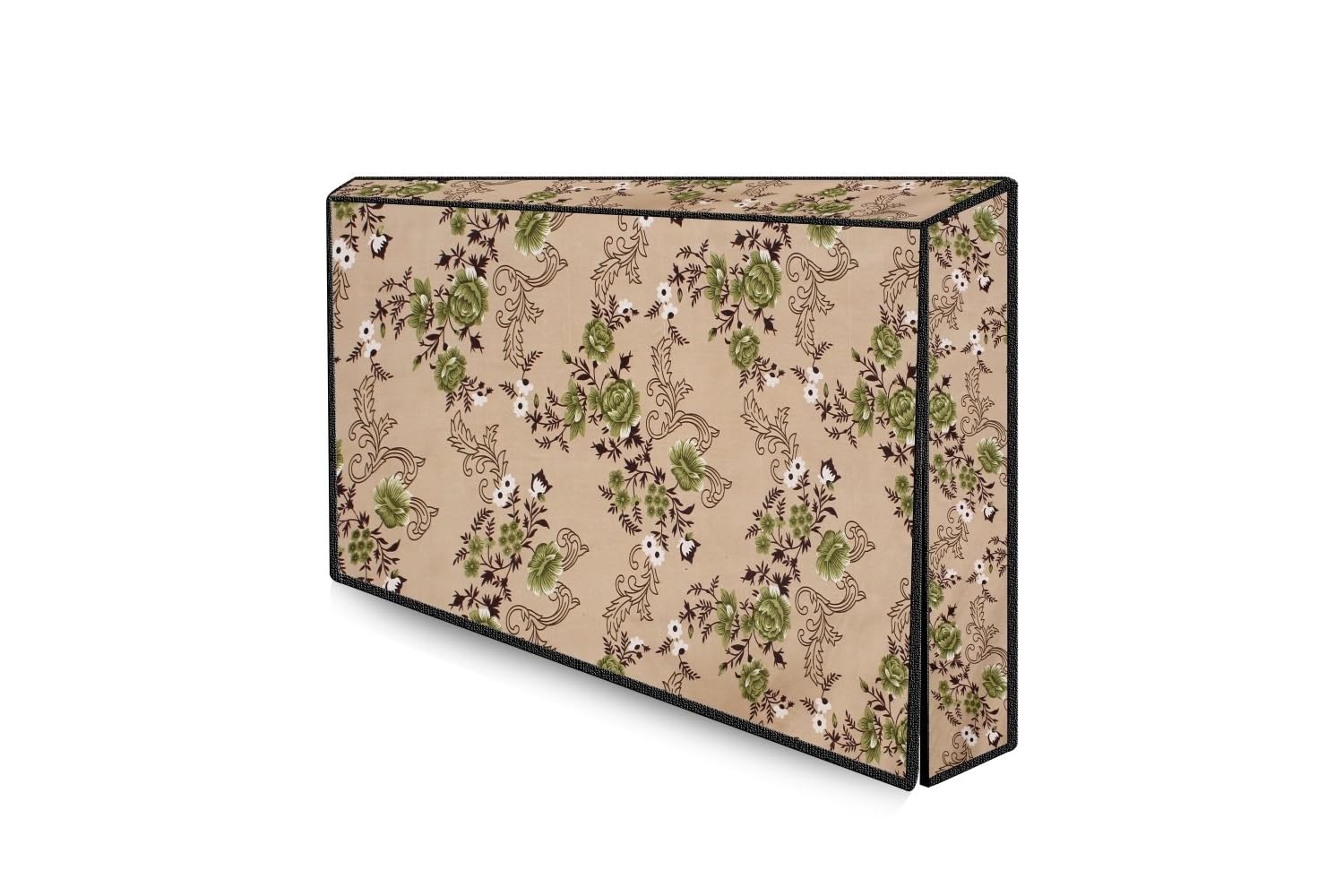 The Furnishing Tree Dustproof LED TV Cover Suitable for all models of 43 Inch TV Floral Pattern Beige