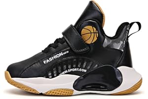 CZHIHANEG Chaussures de Basket-Ball, Chaussures de Basket-Ball pour Enfants, Chaussures de Sport avec Velcro, Chaussures de Sport