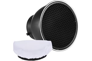 Andoer 7 Inch Standard Reflector Diffuser Lamp Shade Dish with 60° Honeycomb Grid for Godox YONGNUO Bowens Mount Studio Strobe Flash Light Speedlite